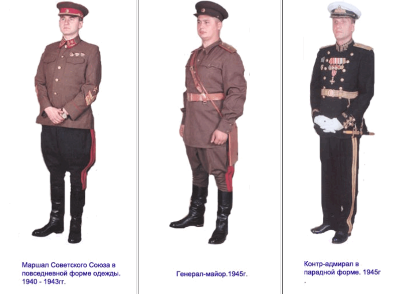 Форма  одежды и знаки различия сухопутных войск Красной Армии, внутренних  войск НКВД и погранвойск в период Великой Отечественной войны D874dd65