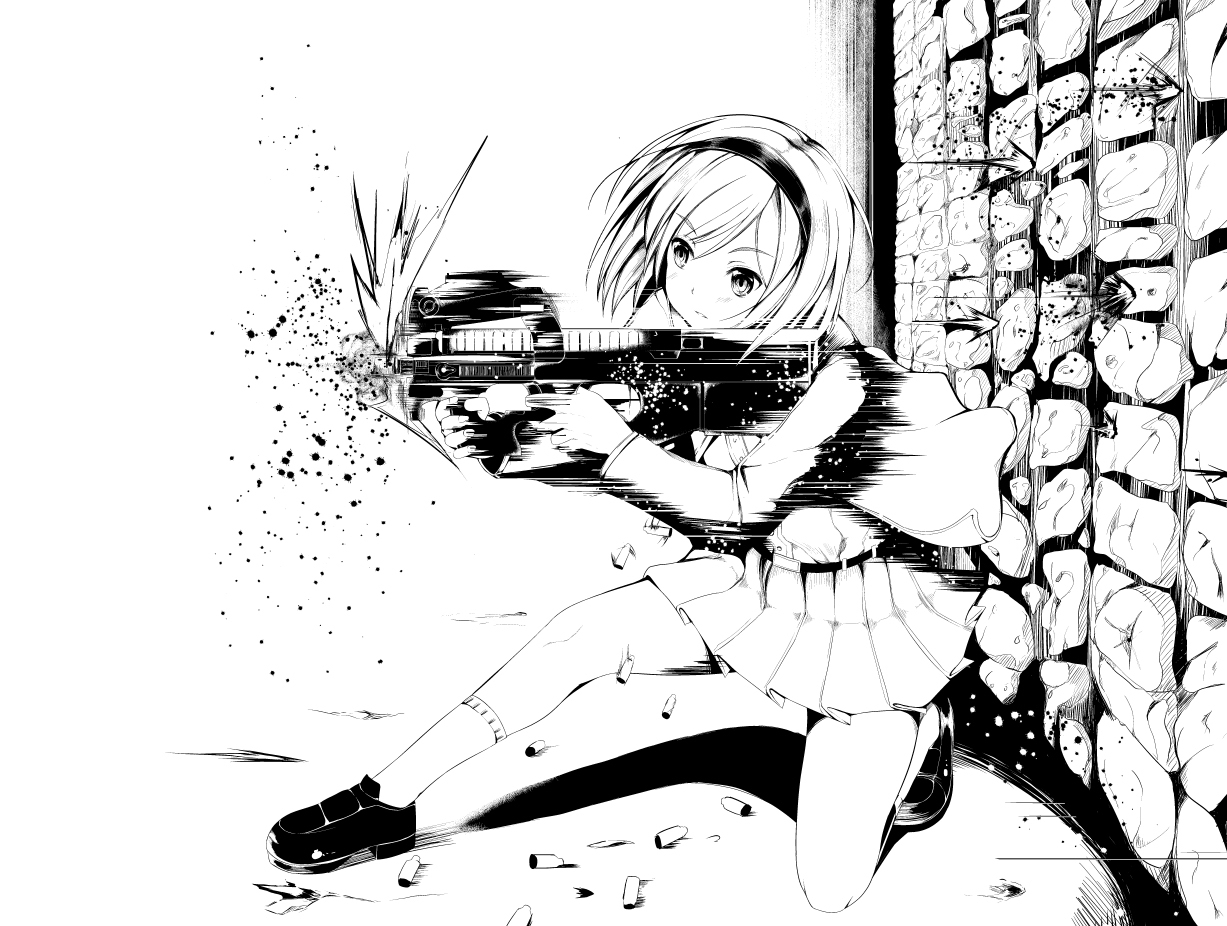 Манга девушка с пистолетом